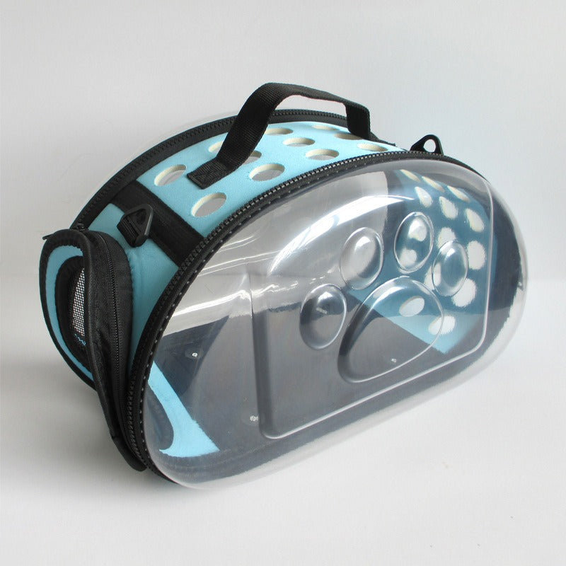 Transparent Pet Carrier With Breathable Travel Design