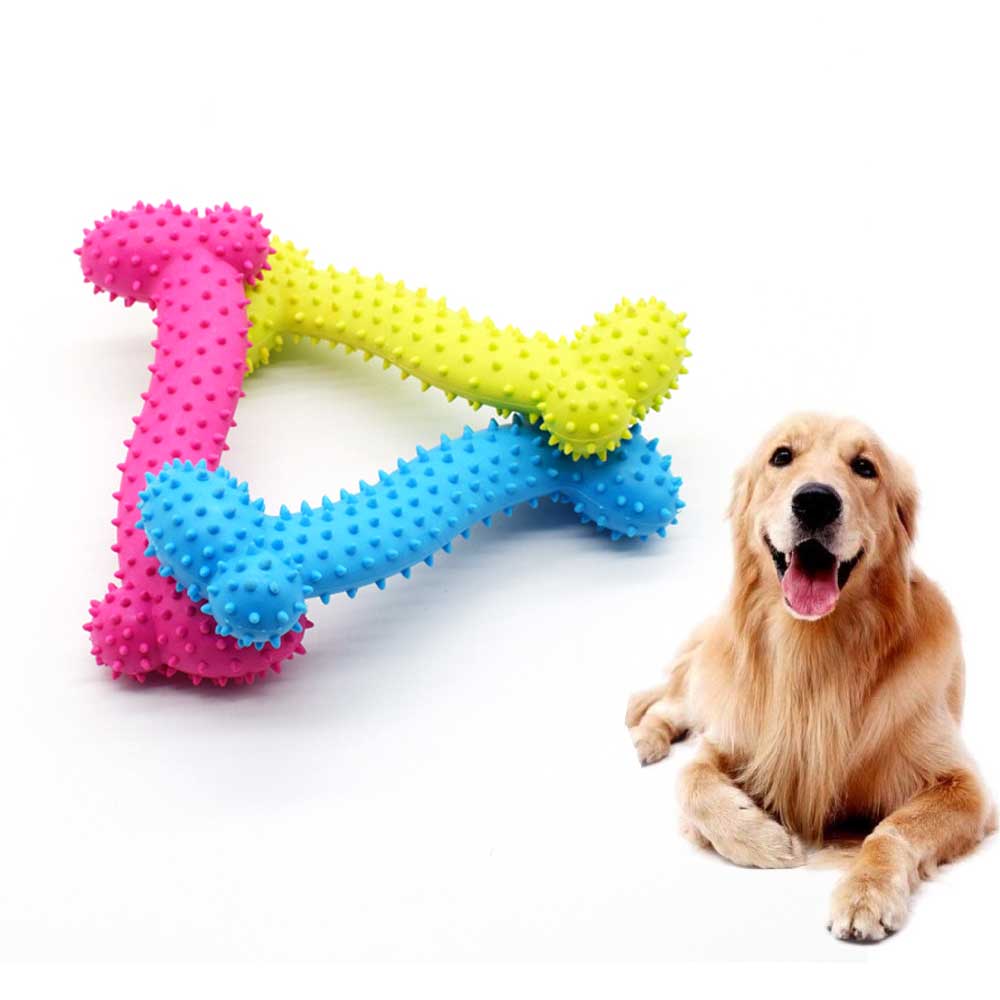 Textured Rubber Dog Toy for Chewing & Dental Play