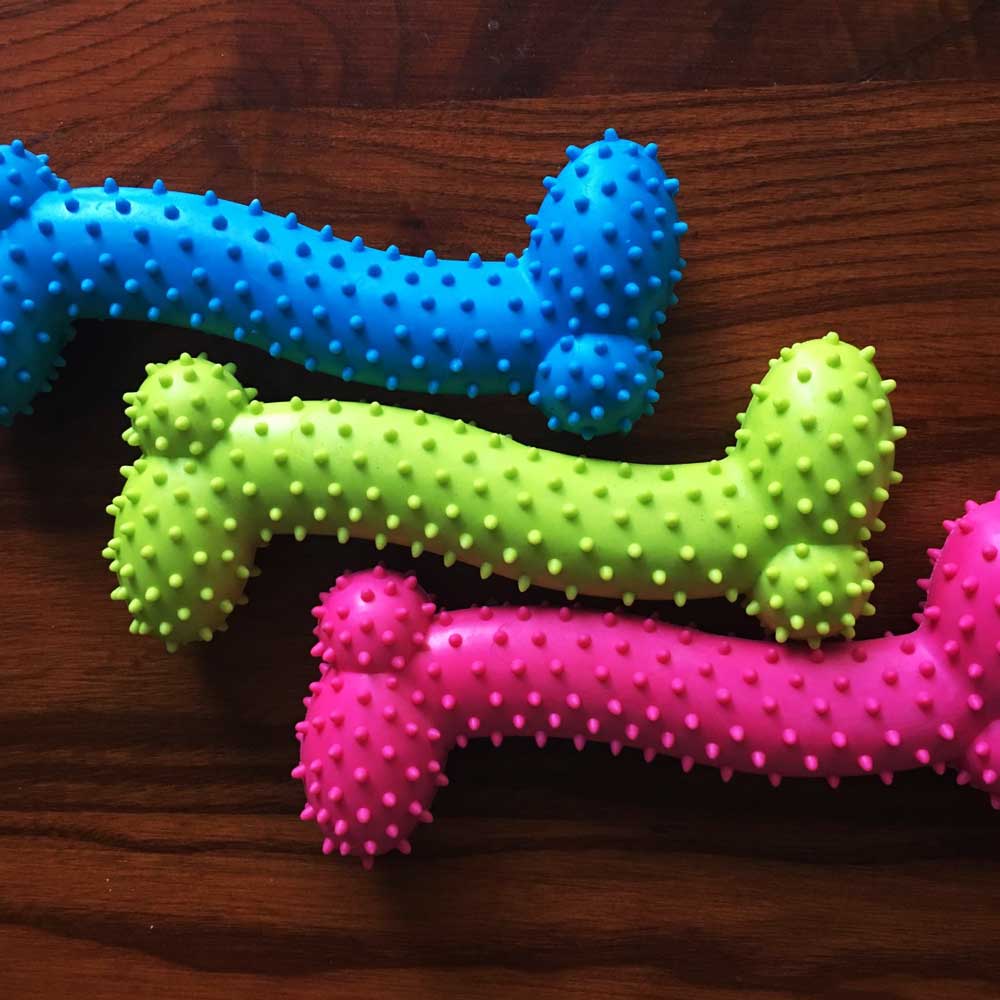 Textured Rubber Dog Toy for Chewing & Dental Play