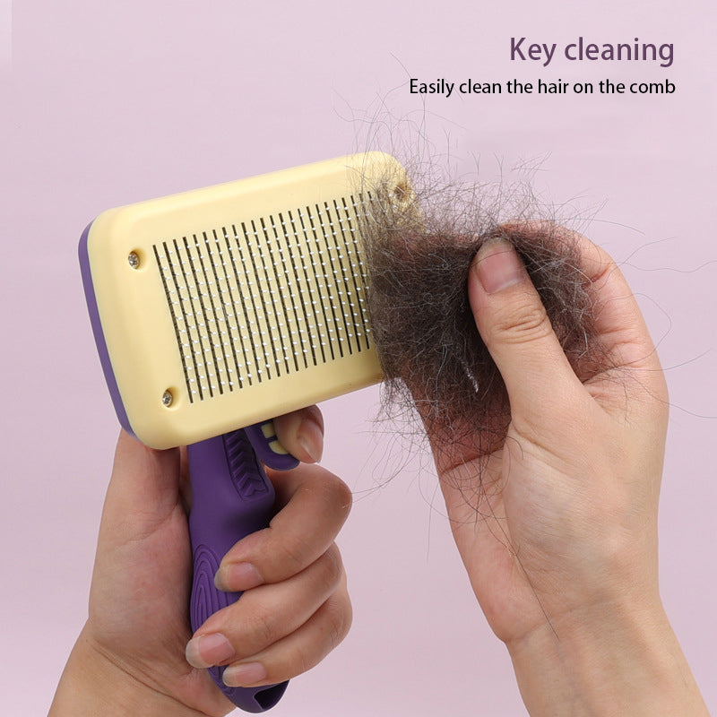 Self-Cleaning Cat Comb for Loose Fur and Tangle Care