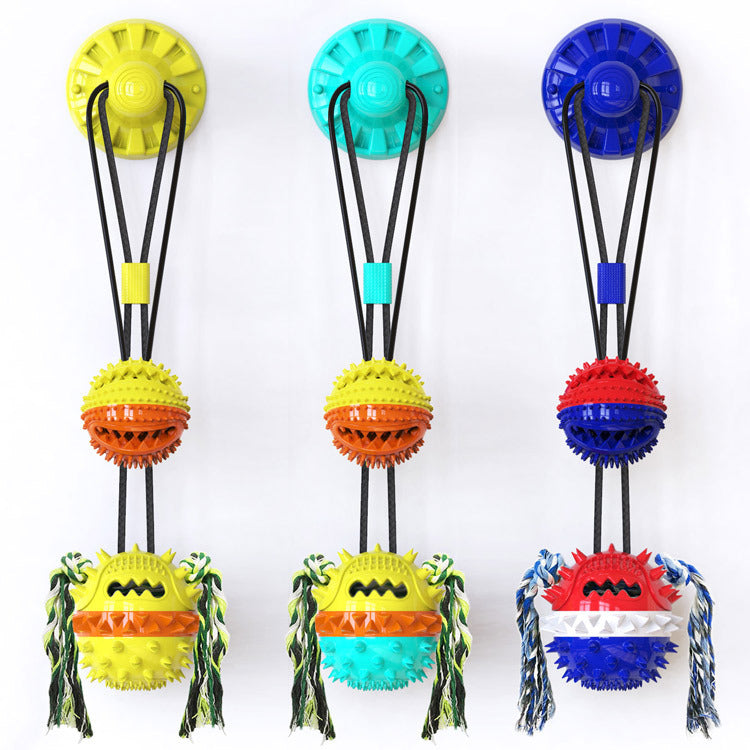 Suction Cup Dog Toy for Interactive Tugging & Chewing