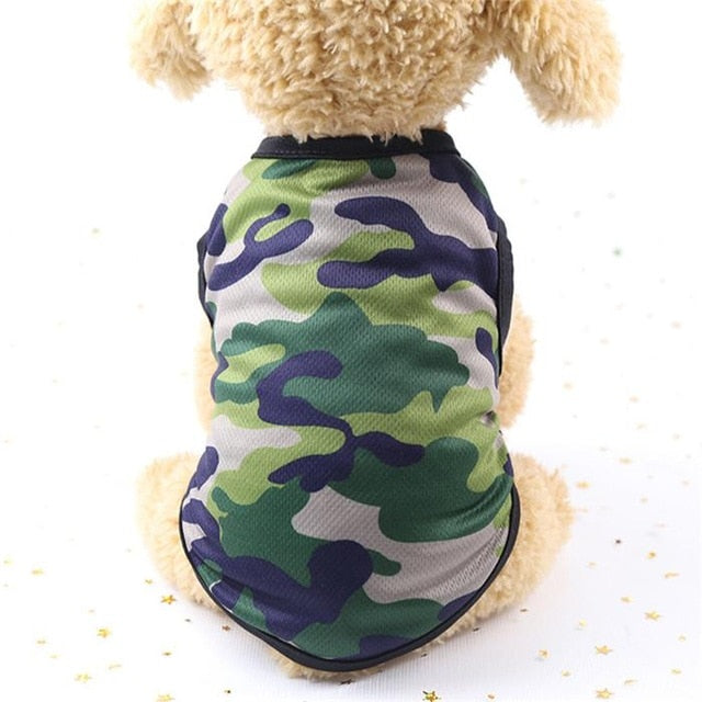 Dog Camouflage Vest for Lightweight Summer Walks & Photos
