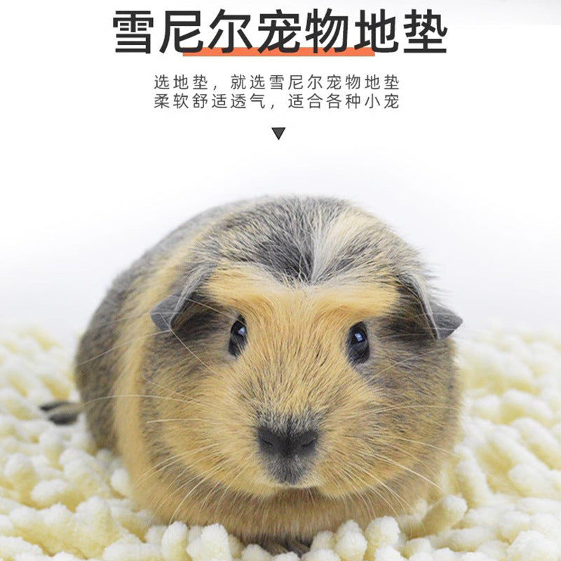 Chenille Pet Mat for Rabbits, Cats & Small Pets Comfort