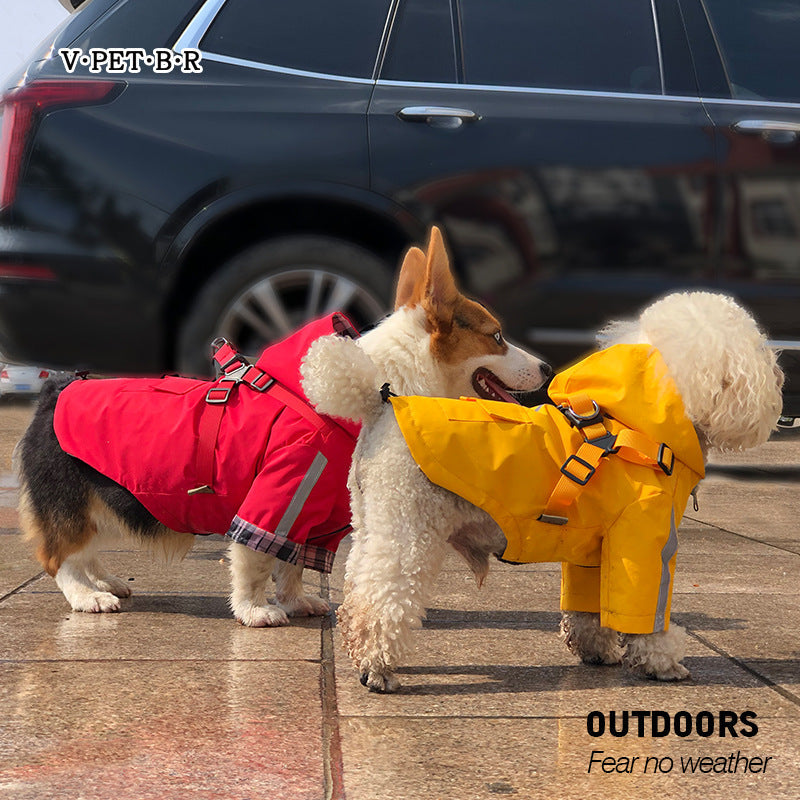 Dog Raincoat With Reflective All-Weather Protection
