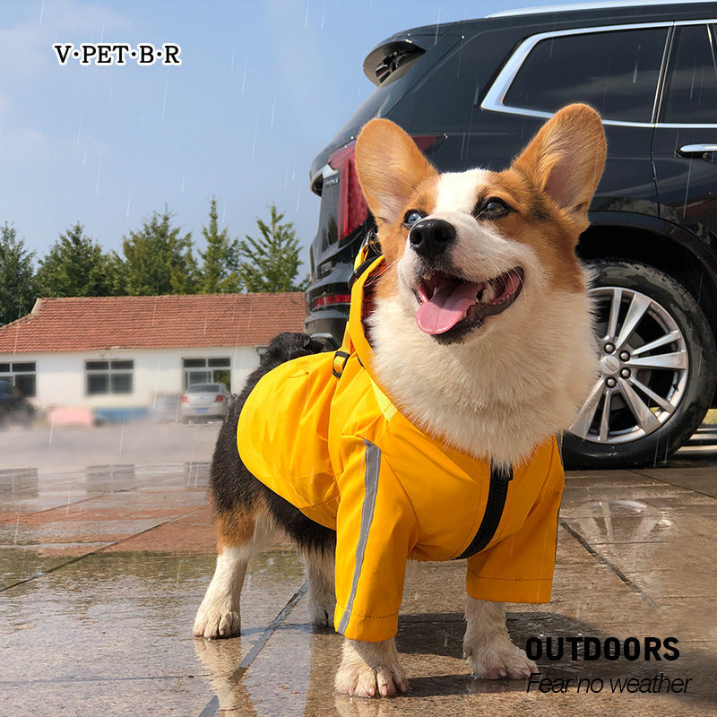 Dog Raincoat With Reflective All-Weather Protection