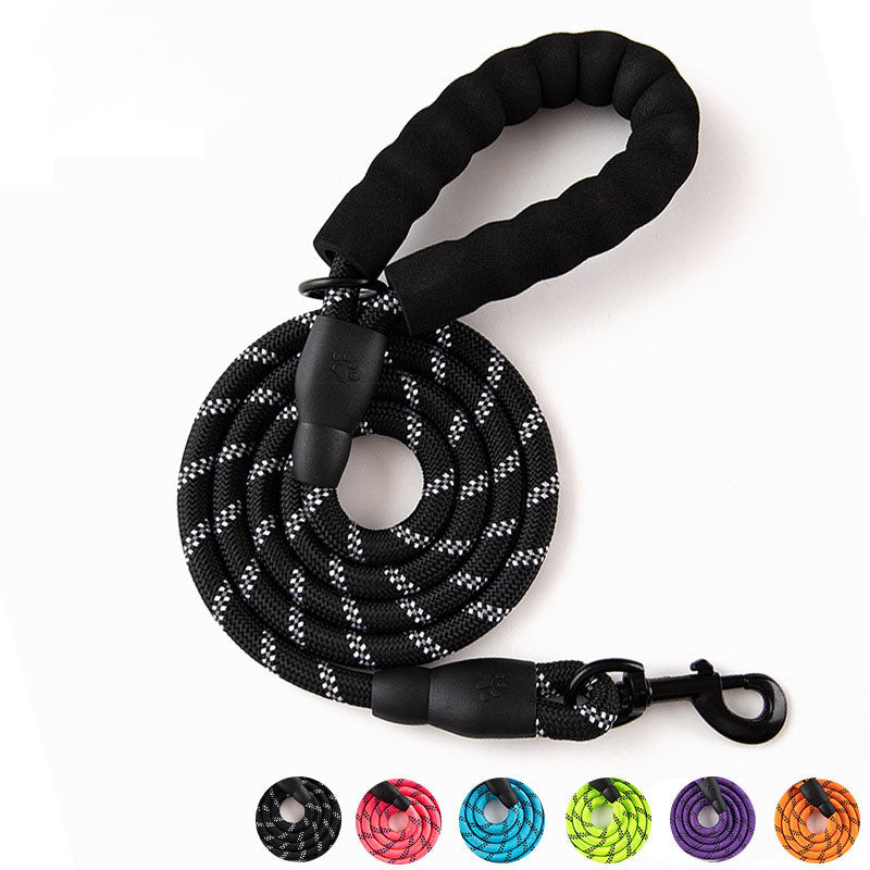 Reflective Dog Leash with Padded Handle for Safe Walks