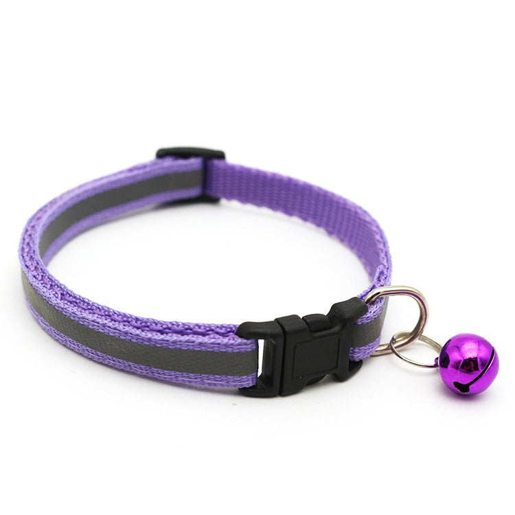 Reflective Pet Collar with Bell for Low-Light Walks