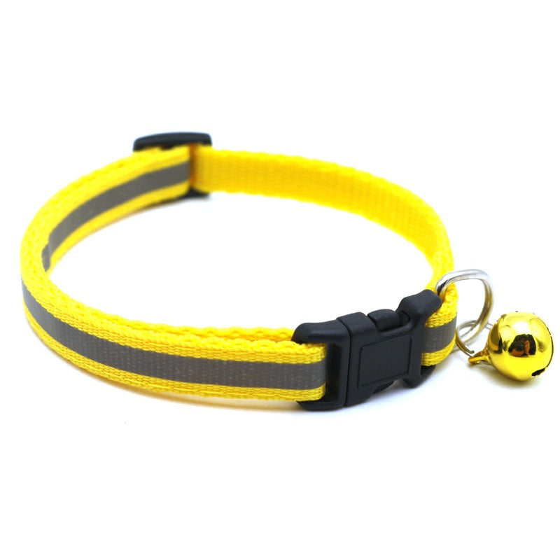 Reflective Pet Collar with Bell for Low-Light Walks