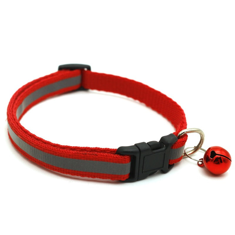 Reflective Pet Collar with Bell for Low-Light Walks