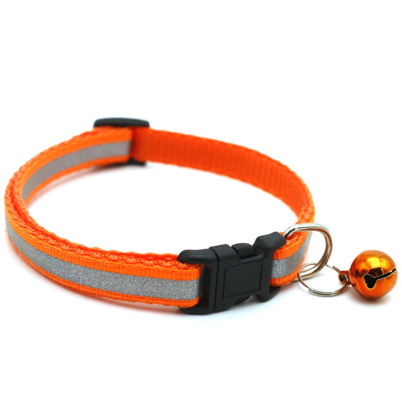 Reflective Pet Collar with Bell for Low-Light Walks
