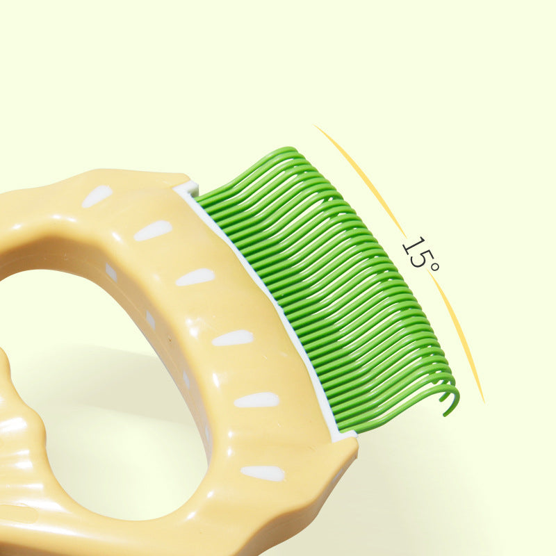 Pet Shell Comb for Gentle Loose-Hair Grooming at Home