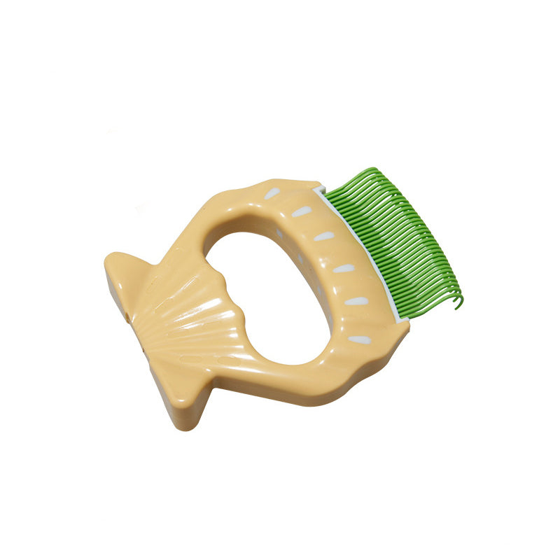 Pet Shell Comb for Gentle Loose-Hair Grooming at Home