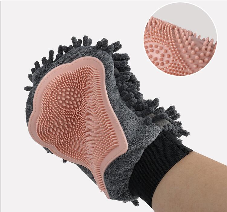 Double-Sided Pet Grooming Glove for Easier, Cleaner Baths