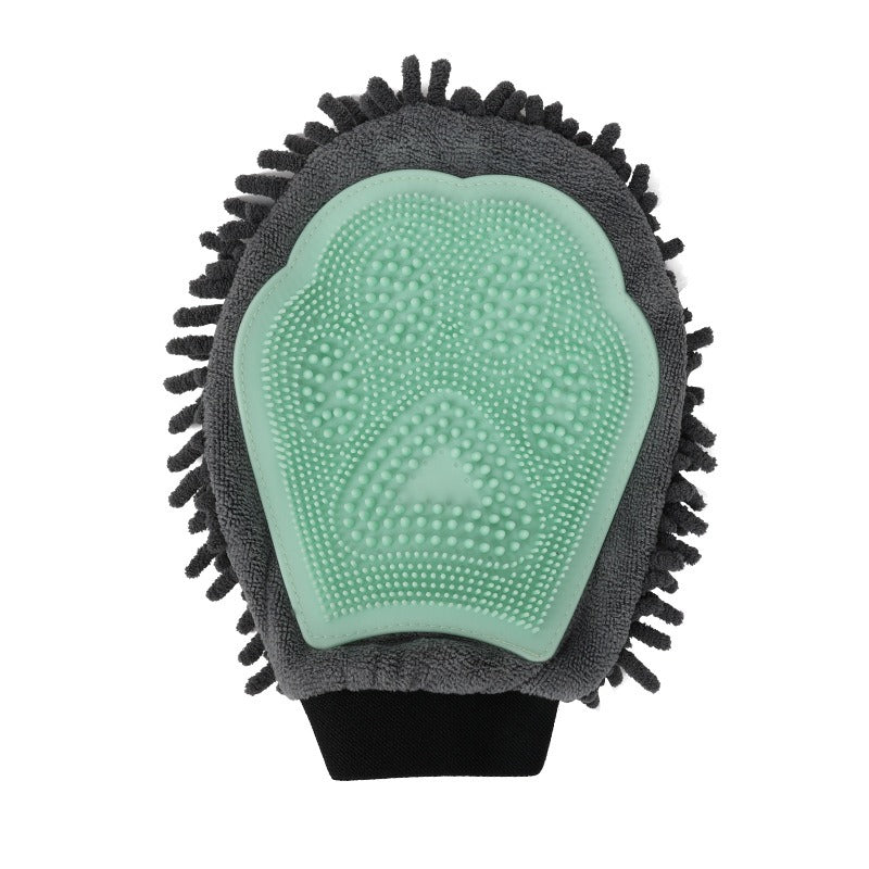 Double-Sided Pet Grooming Glove for Easier, Cleaner Baths