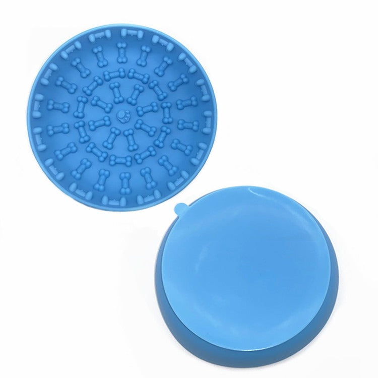 Slow Feeder Pet Bowl With Non-Slip Silicone Base