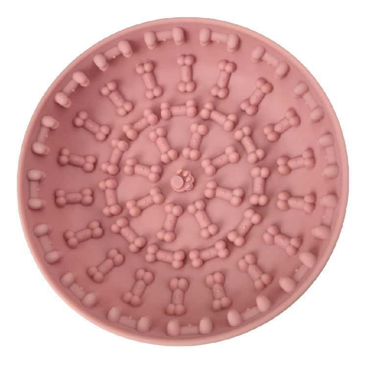 Slow Feeder Pet Bowl With Non-Slip Silicone Base