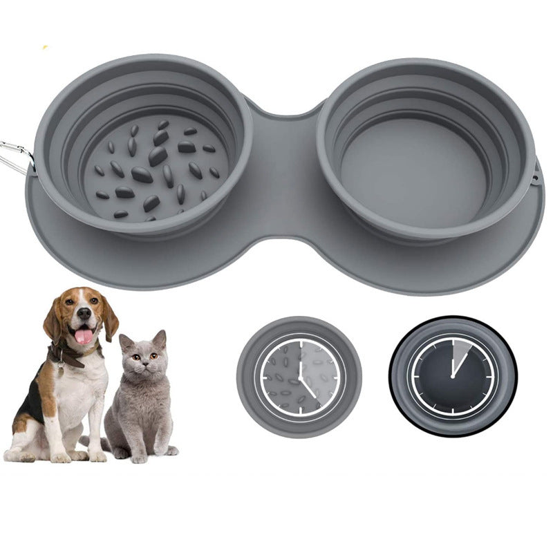 Portable Slow Feeder Dog Bowl for Calmer, Cleaner Meals