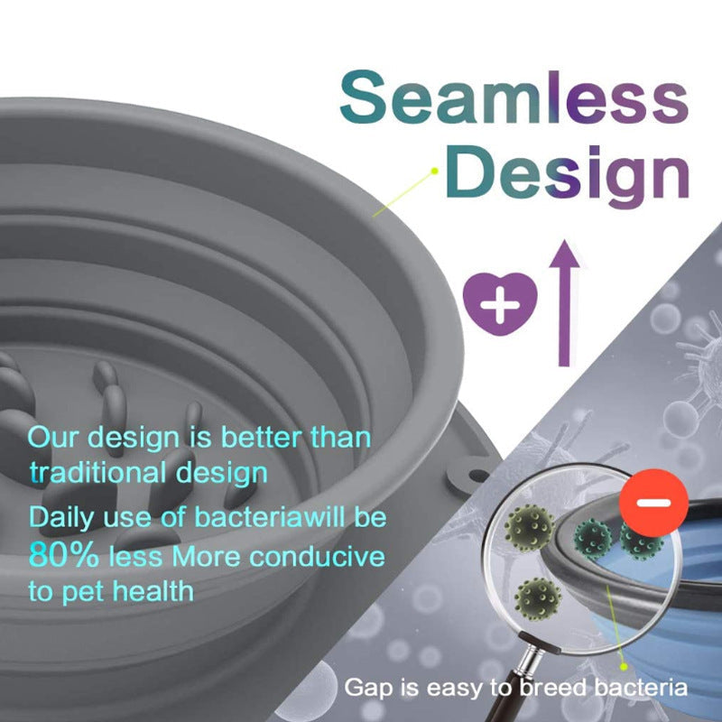 Portable Slow Feeder Dog Bowl for Calmer, Cleaner Meals