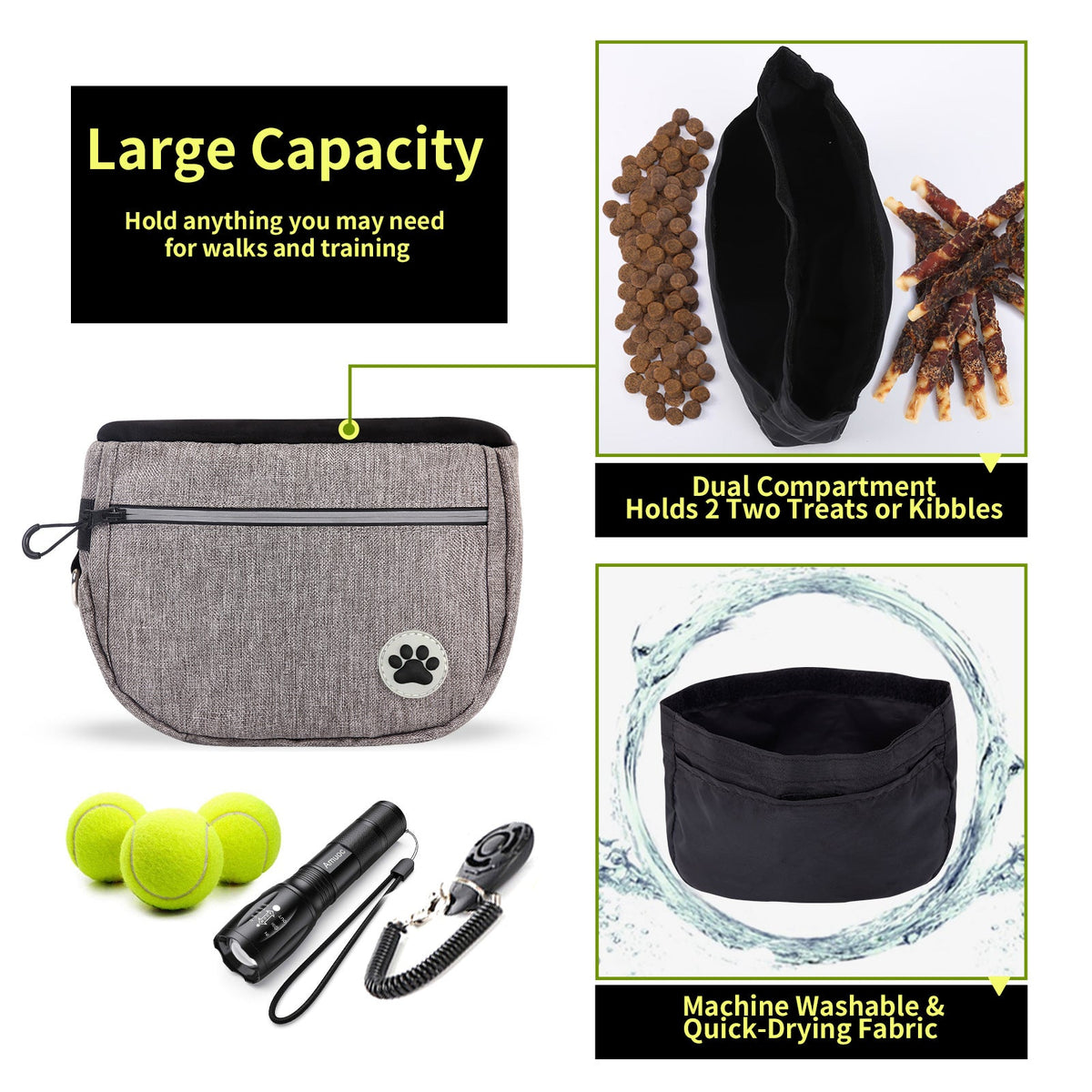 Dog Treat Pouch With Hands-Free Training & Storage