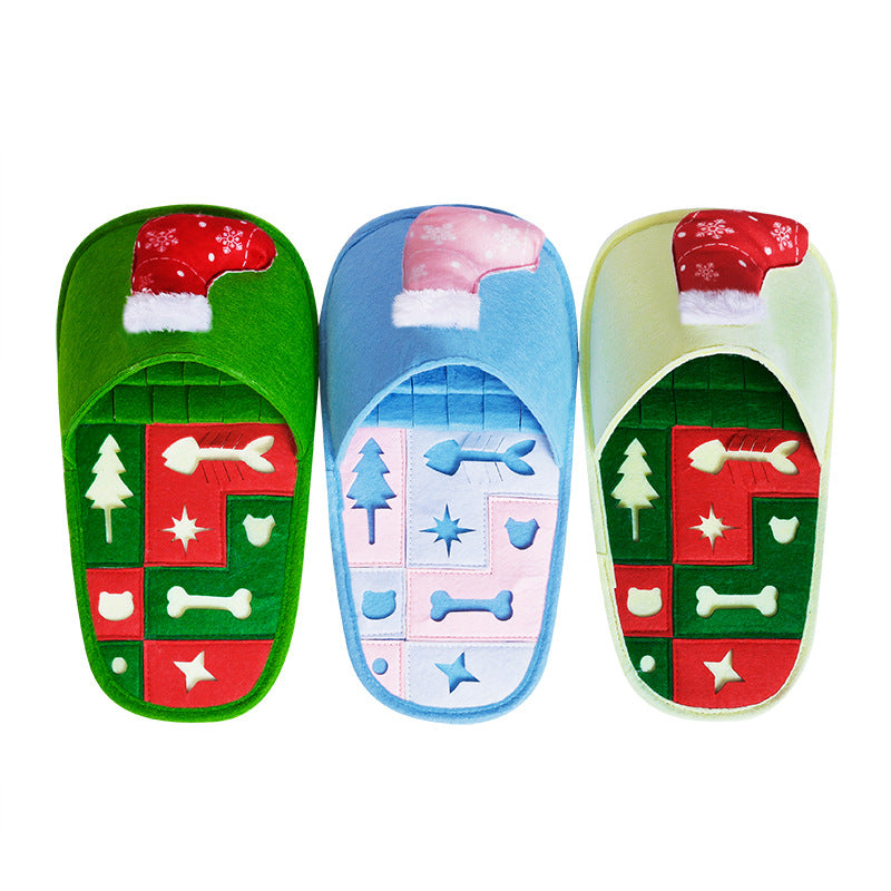 Pet Sniff Slippers: Festive Indoor Enrichment Fun