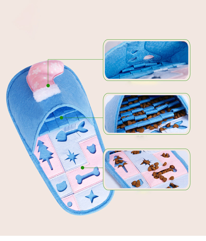 Pet Sniff Slippers: Festive Indoor Enrichment Fun