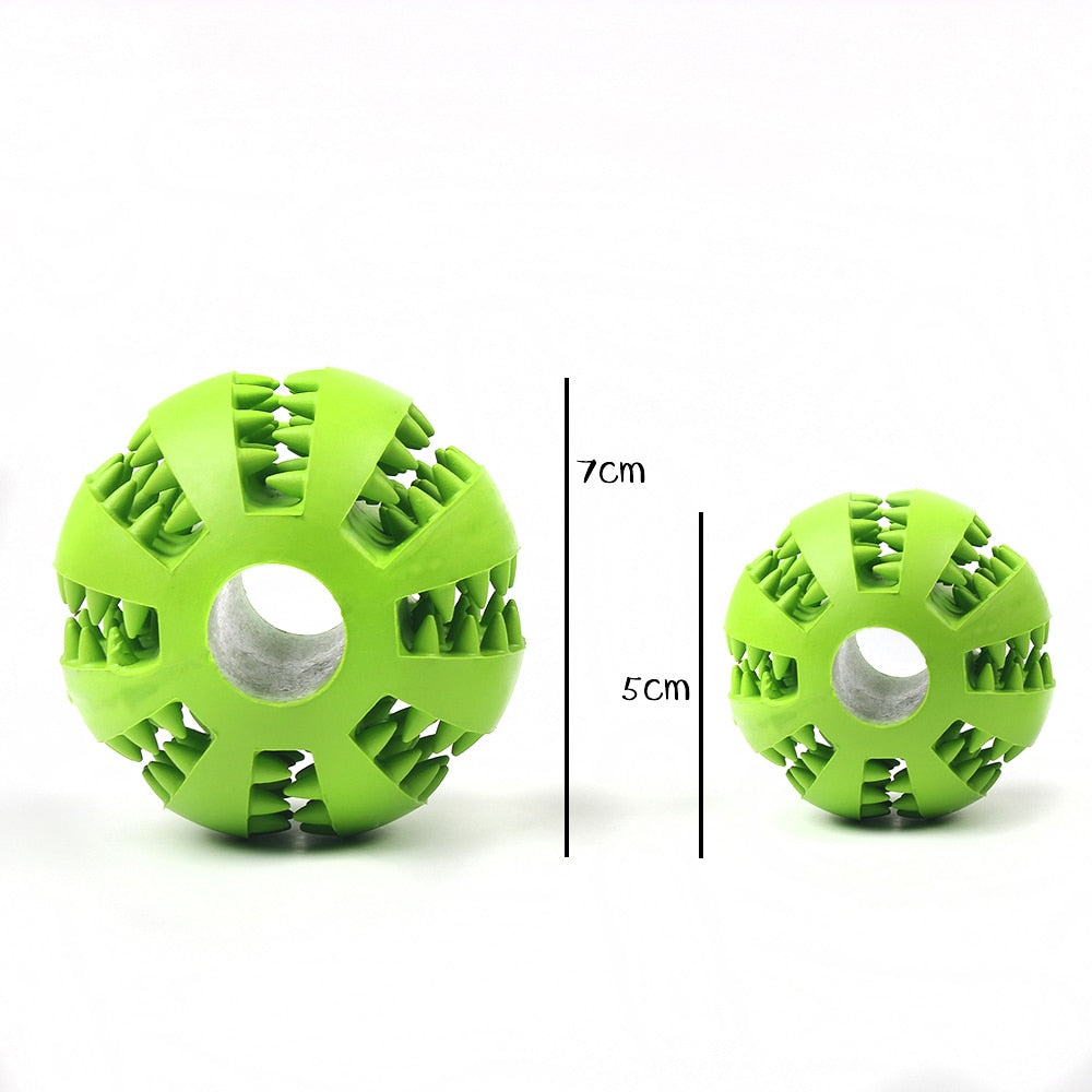 Interactive Treat-Dispensing Dog Chew Ball for Enrichment