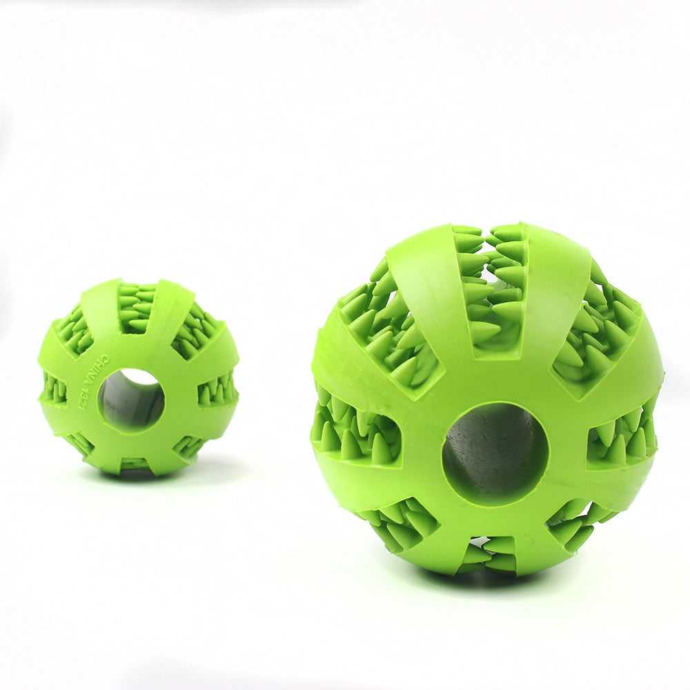 Interactive Treat-Dispensing Dog Chew Ball for Enrichment