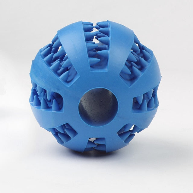 Interactive Treat-Dispensing Dog Chew Ball for Enrichment