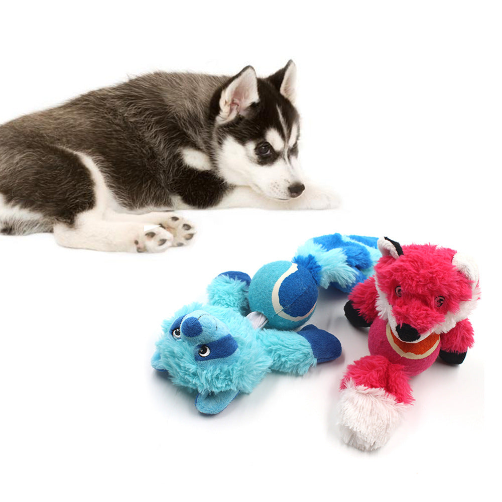 Plush Squeaky Dog Toy Set for Colorful Interactive Play