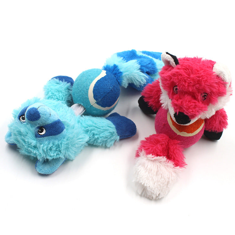 Plush Squeaky Dog Toy Set for Colorful Interactive Play