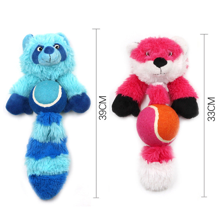 Plush Squeaky Dog Toy Set for Colorful Interactive Play
