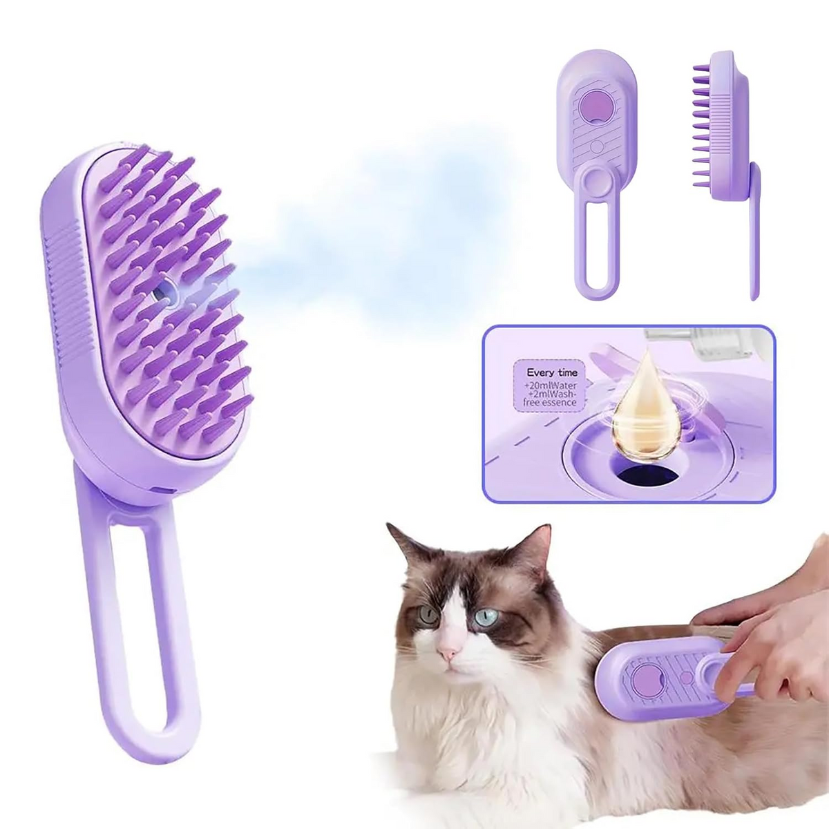 Pet Spray Comb for Easier Loose-Fur Grooming