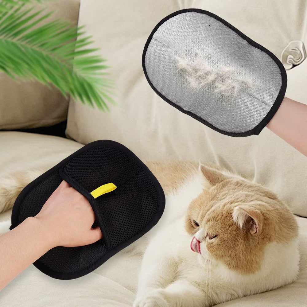 Pet Hair Removal Glove for Sofas, Clothes & Grooming