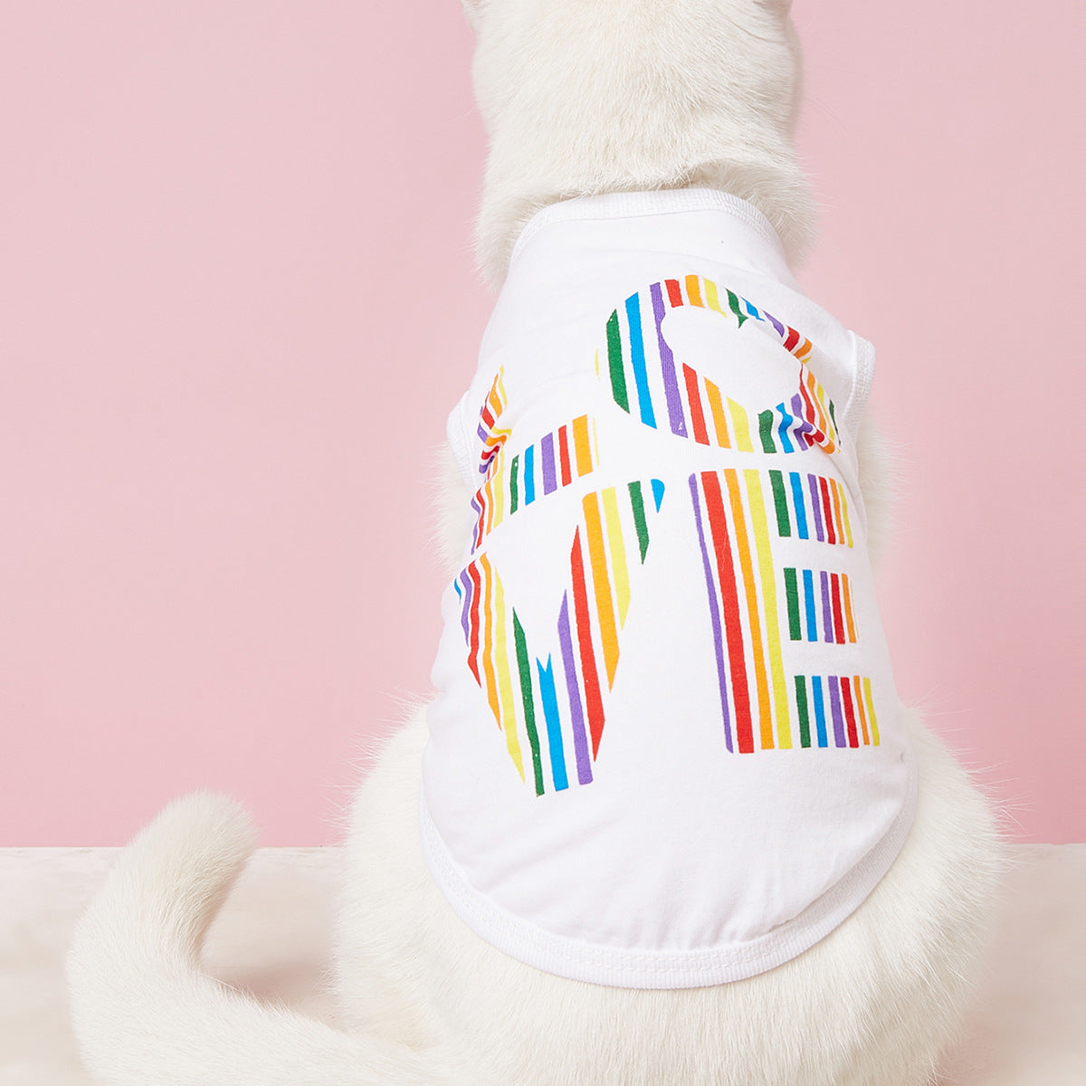 Rainbow Pet Shirt for Lightweight Summer Outfit Style