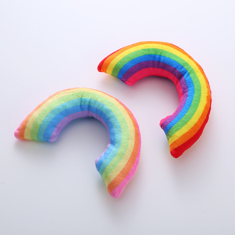 Rainbow Catnip Cat Toy Set for Indoor Play and Cuddles