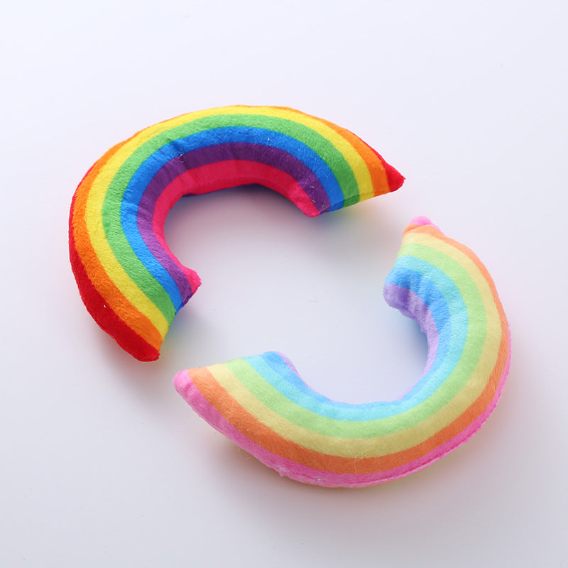 Rainbow Catnip Cat Toy Set for Indoor Play and Cuddles