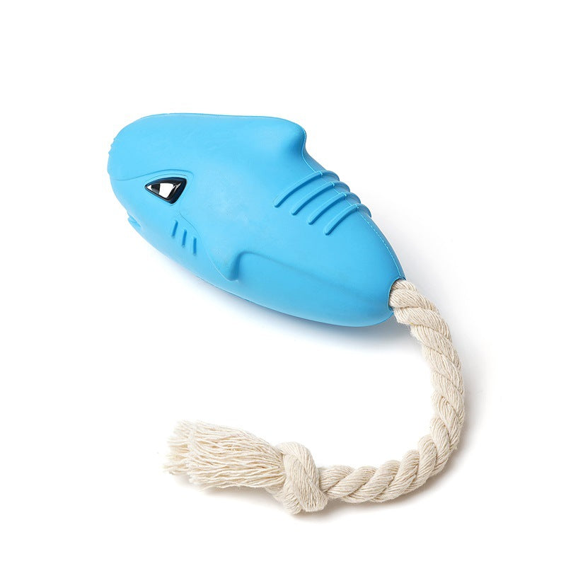 Shark Dog Chew Toy for Tugging & Teething Relief Play