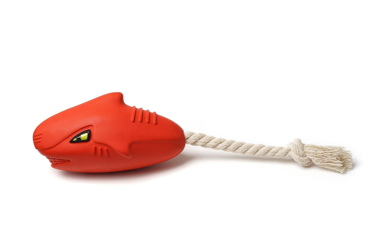 Shark Dog Chew Toy for Tugging & Teething Relief Play