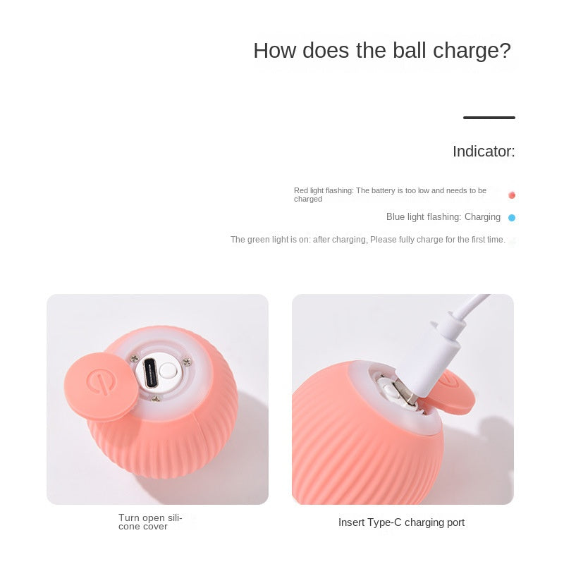 Automatic Rolling Cat Toy for Indoor Play & Enrichment