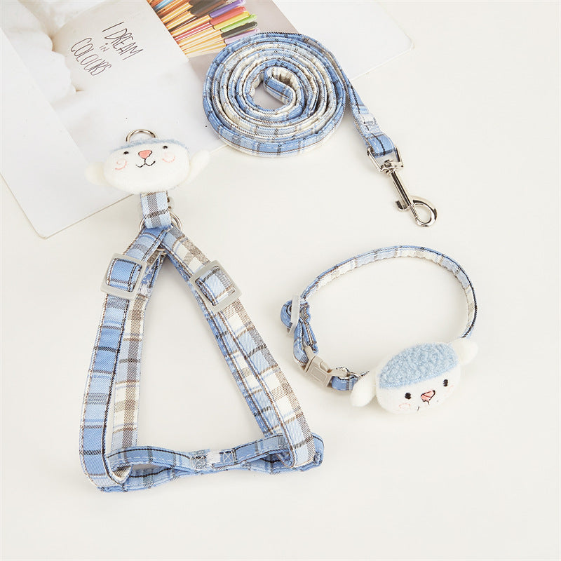 Plaid Cat Harness and Leash Set for Safer Outdoor Walks