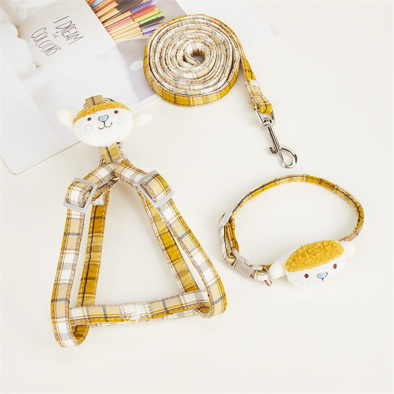 Plaid Cat Harness and Leash Set for Safer Outdoor Walks