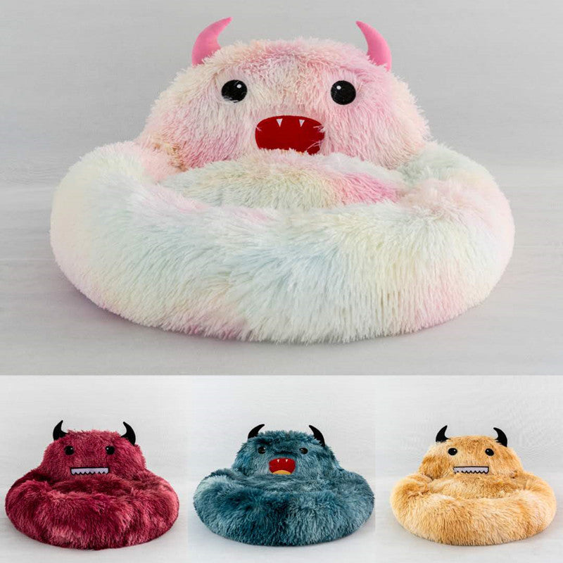 Plush Pet Nest Bed for Cozy Cat and Small Dog Naps