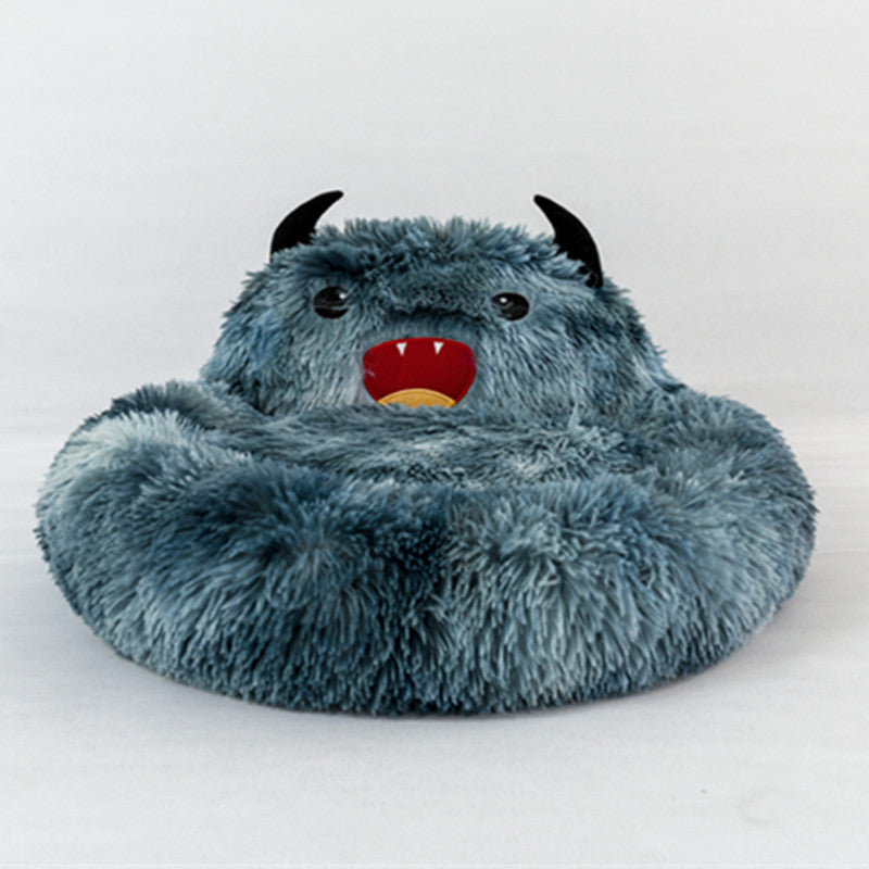 Plush Pet Nest Bed for Cozy Cat and Small Dog Naps