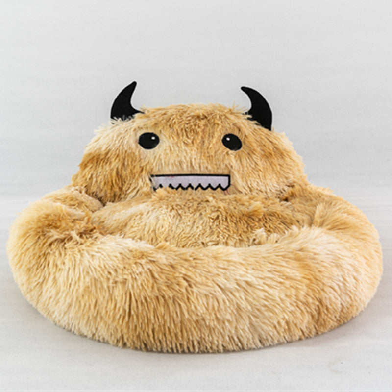 Plush Pet Nest Bed for Cozy Cat and Small Dog Naps