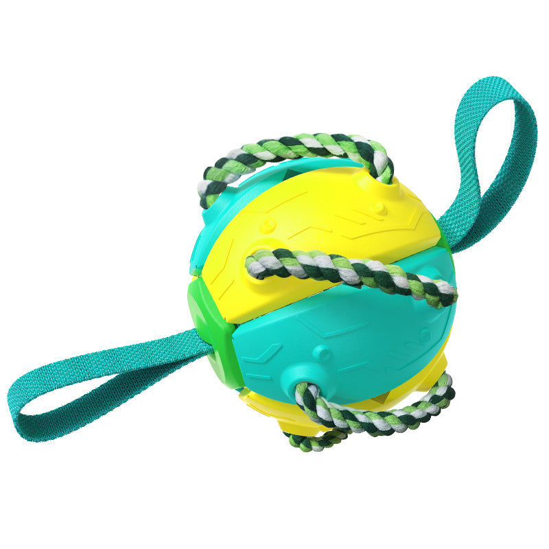 Interactive Dog Frisbee Toy for Outdoor Fetch & Tug