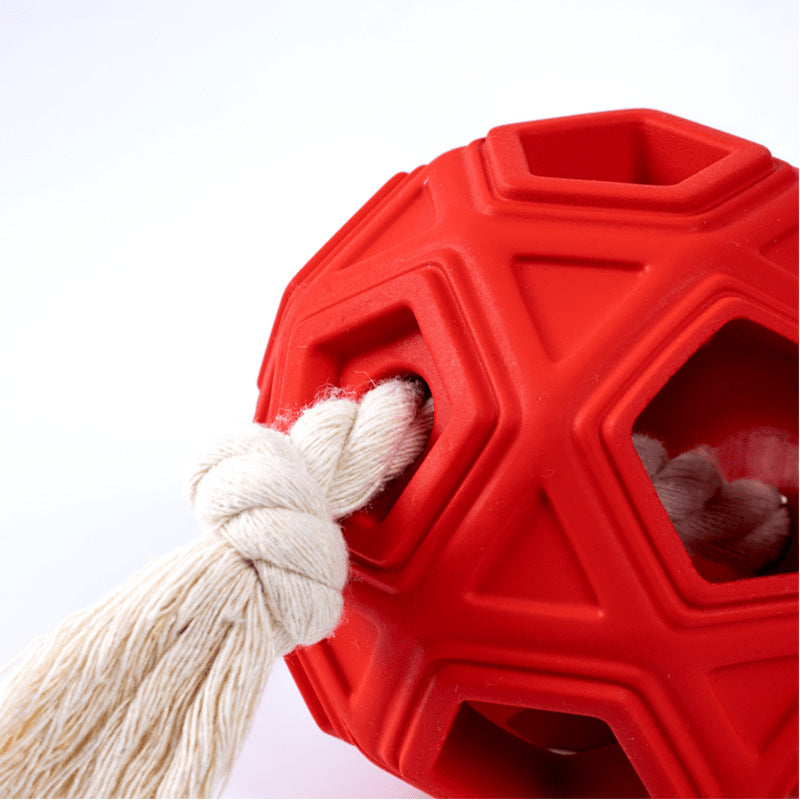 Interactive Dog Ball Toy for Chewing, Tug & Enrichment