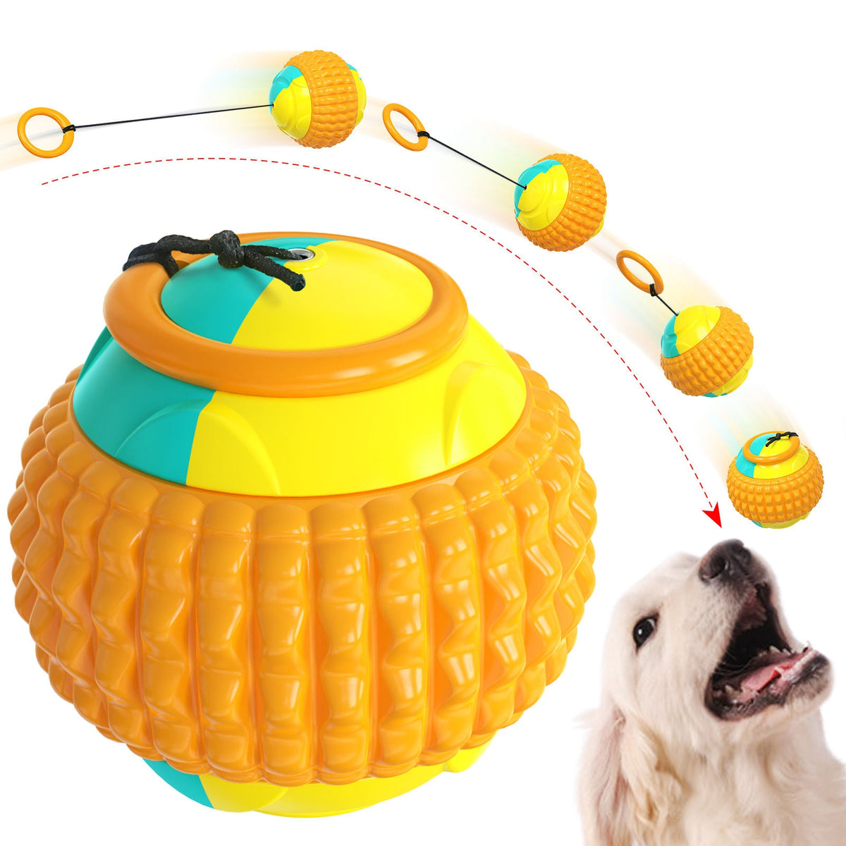Interactive Dog Ball Toy for Engaging Fetch & Chew Play