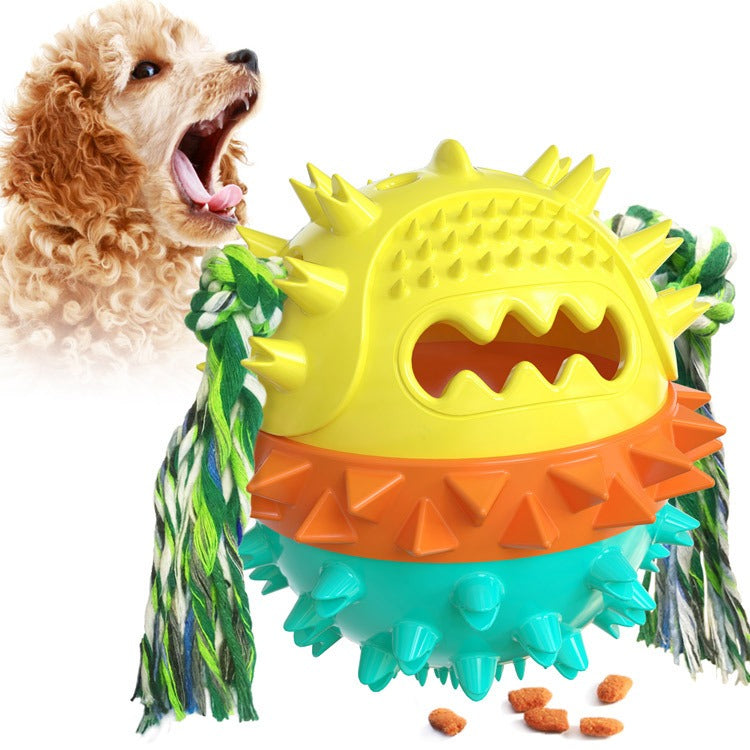 Dog Treat-Dispensing Chew Toy for Dental Playtime