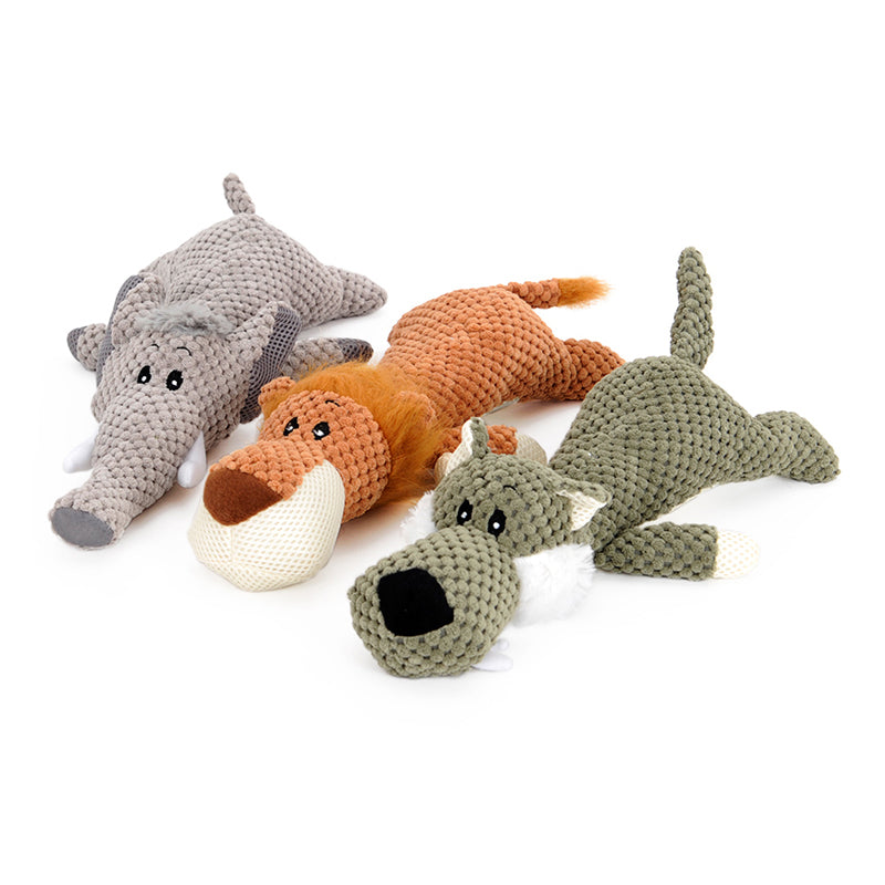 Plush Animal Chew Toy Set for Dogs, 3 Pack