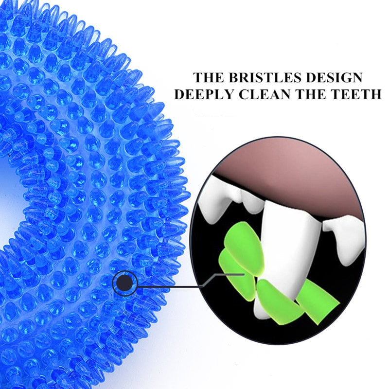 Dog Dental Chew Toy With Bristles for Cleaner Teeth